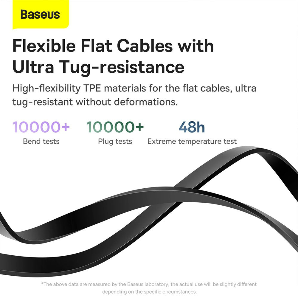 Baseus Bright Mirror 2 Series Retractable 3-in-1 Fast Charging Data Cable Type-C to M+L+C 100W 1.1m