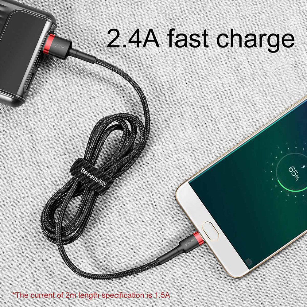 Baseus Cafule Double Side Insertion Micro USB Charging Cable 1.5/2.4A-1/2m