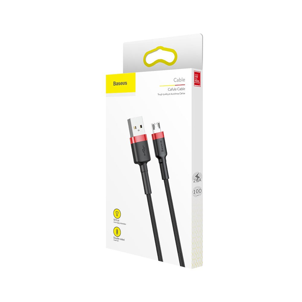 Baseus Cafule Double Side Insertion Micro USB Charging Cable 1.5/2.4A-1/2m