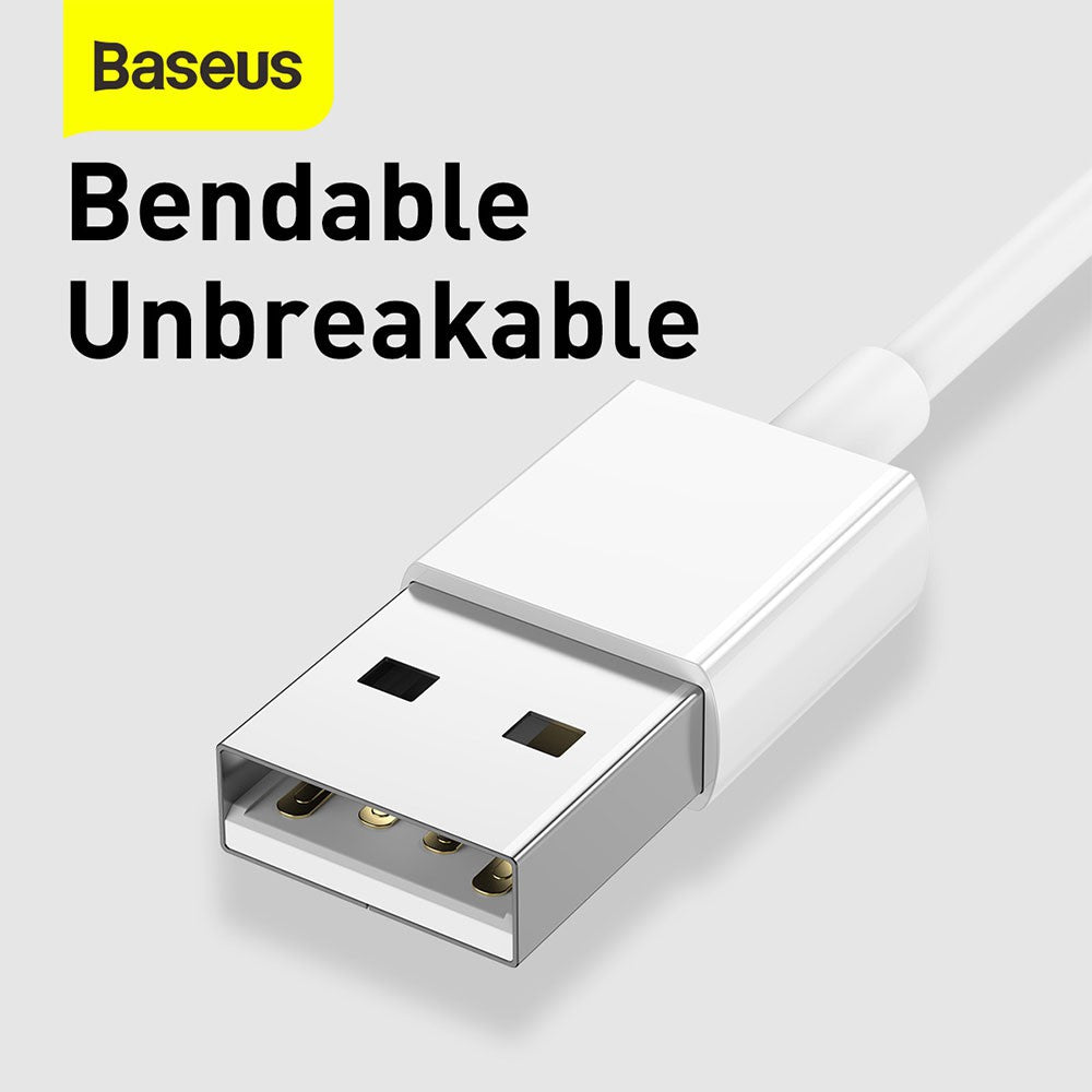 Baseus Superior Series Fast Charging Data Cable USB to M+L+C 3.5A 1.5m-White