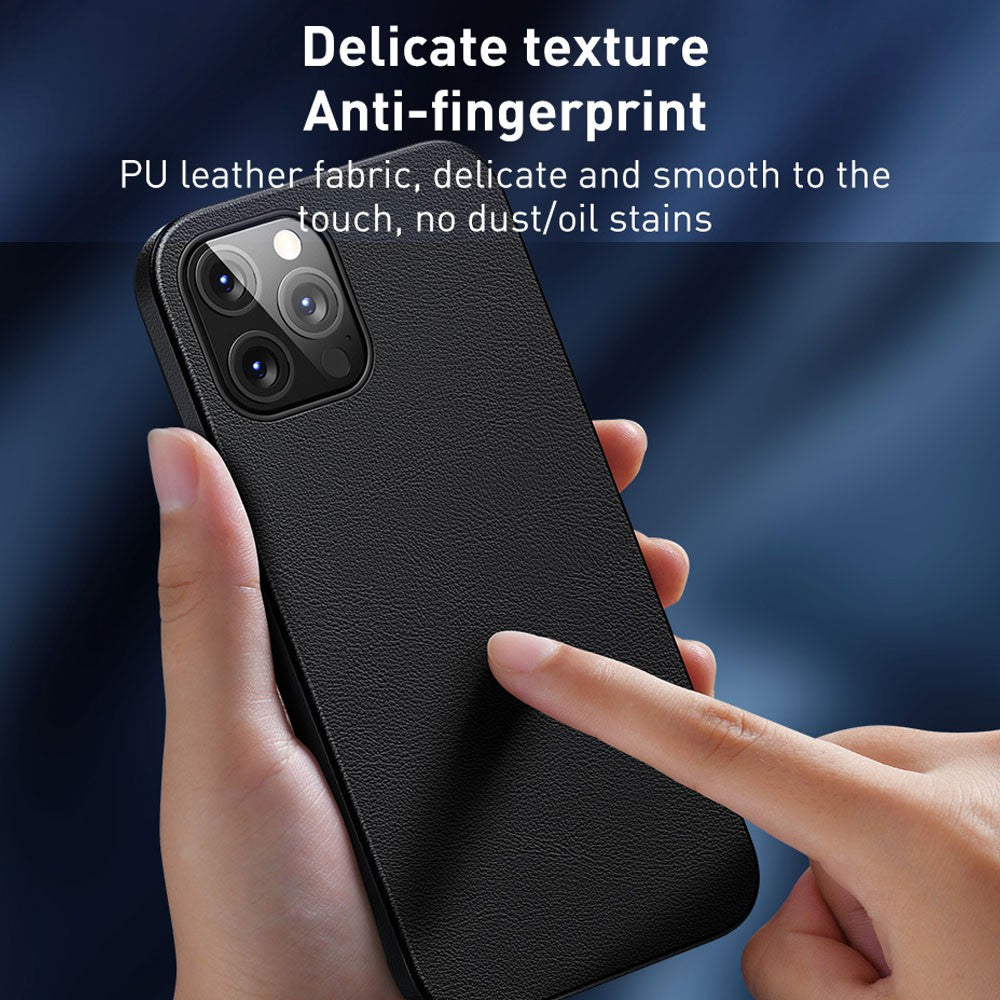 Baseus Fauxther Series Magnetic Phone Case for iPhone 15/15 Pro/15 Plus/15Pro Max-Cluster Black