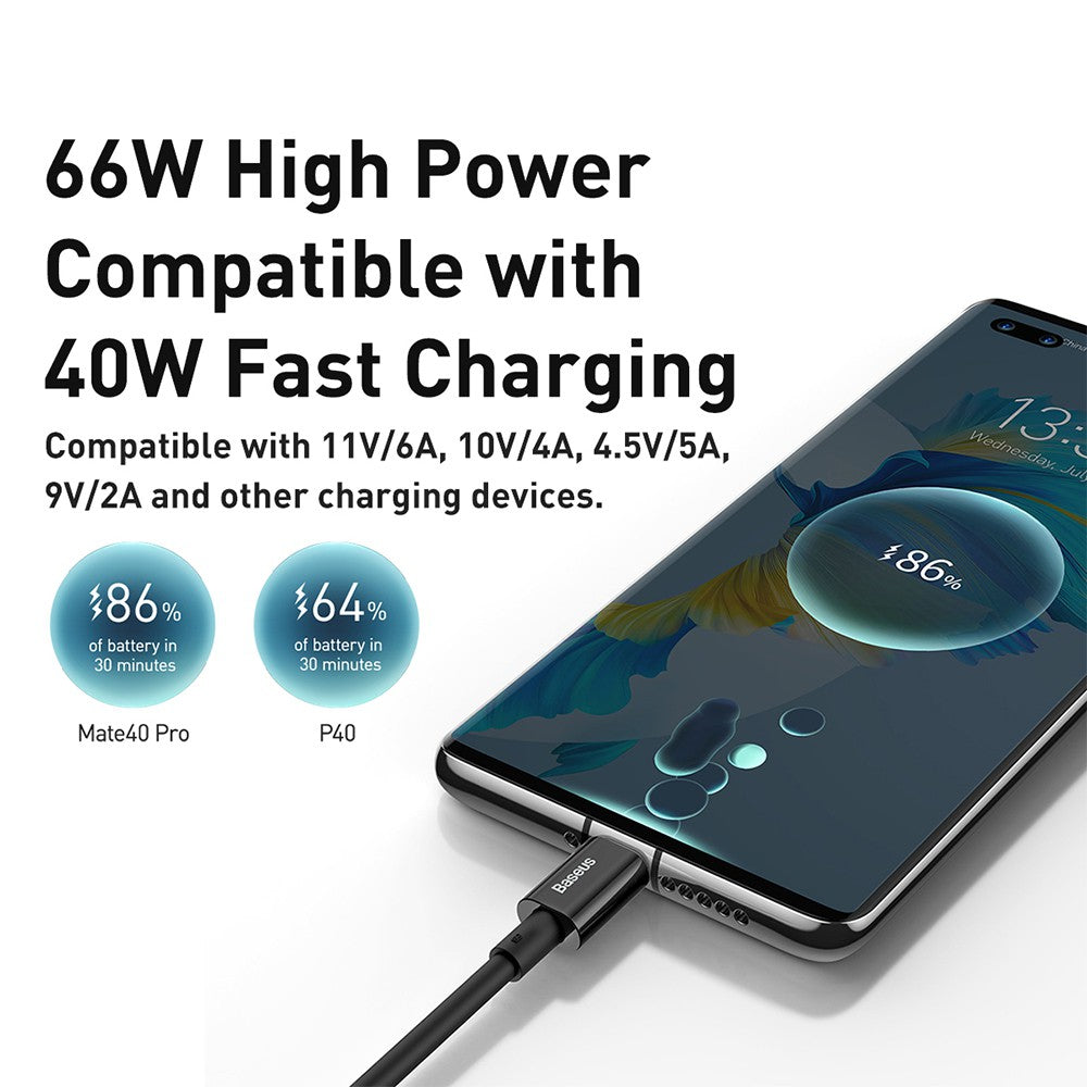 Baseus Superior Series Fast Charging Data Cable USB to Type-C 66W 1/2m
