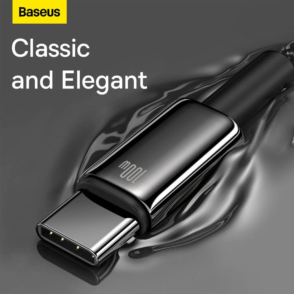 Baseus Tungsten Gold Fast Charging Data Cable USB to Type-C 100W 1/2m-Black