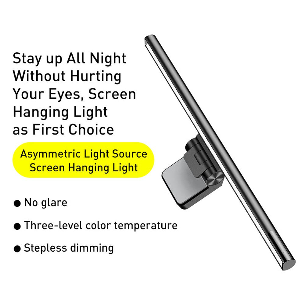 Baseus i-wok Series USB Stepless Dimming Screen Hanging Light (Youth)-Black