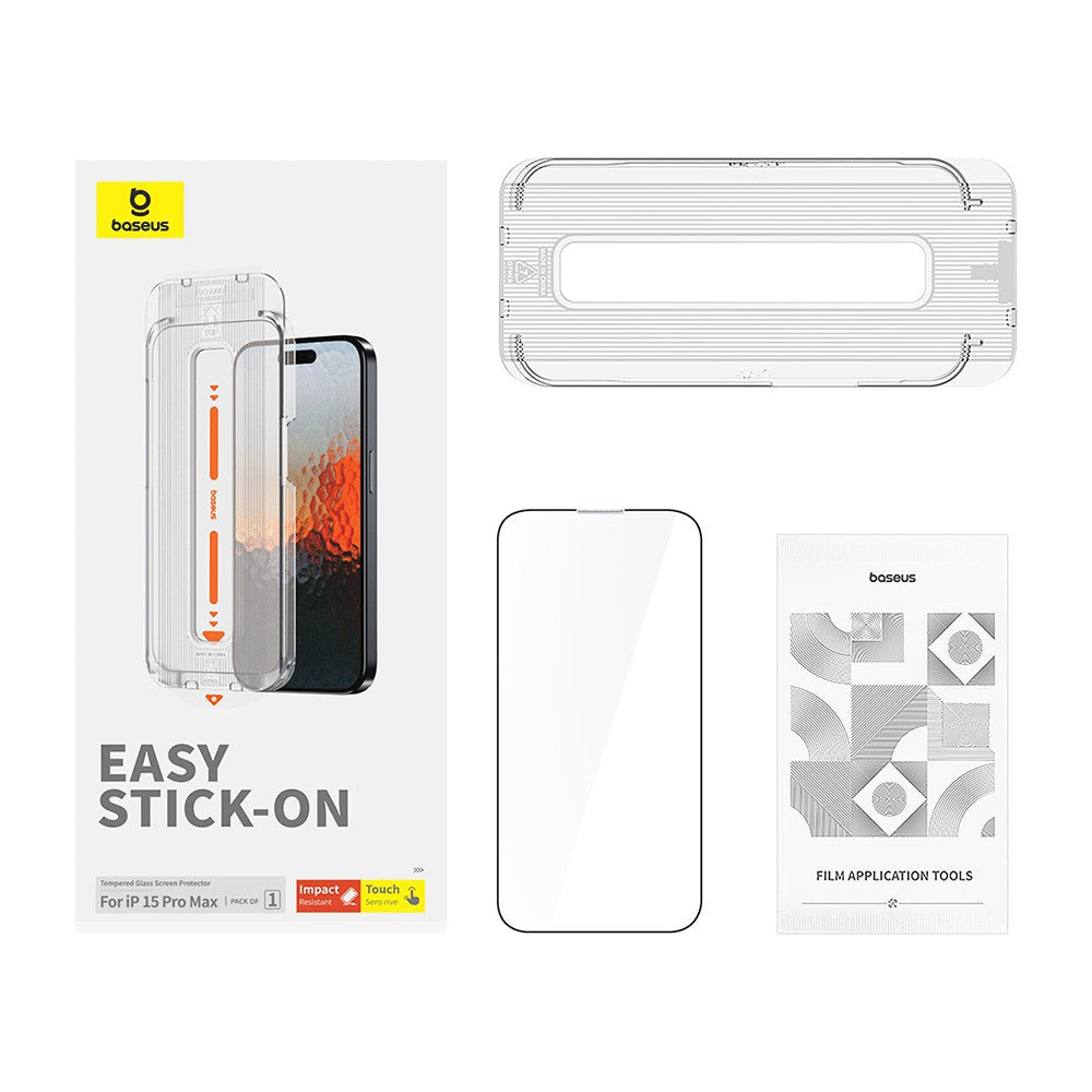 Baseus Sapphire Series HD Tempered Glass Screen Protector (with Dust Filter) for iPhone 15/15 Pro/15 Plus/15Pro Max