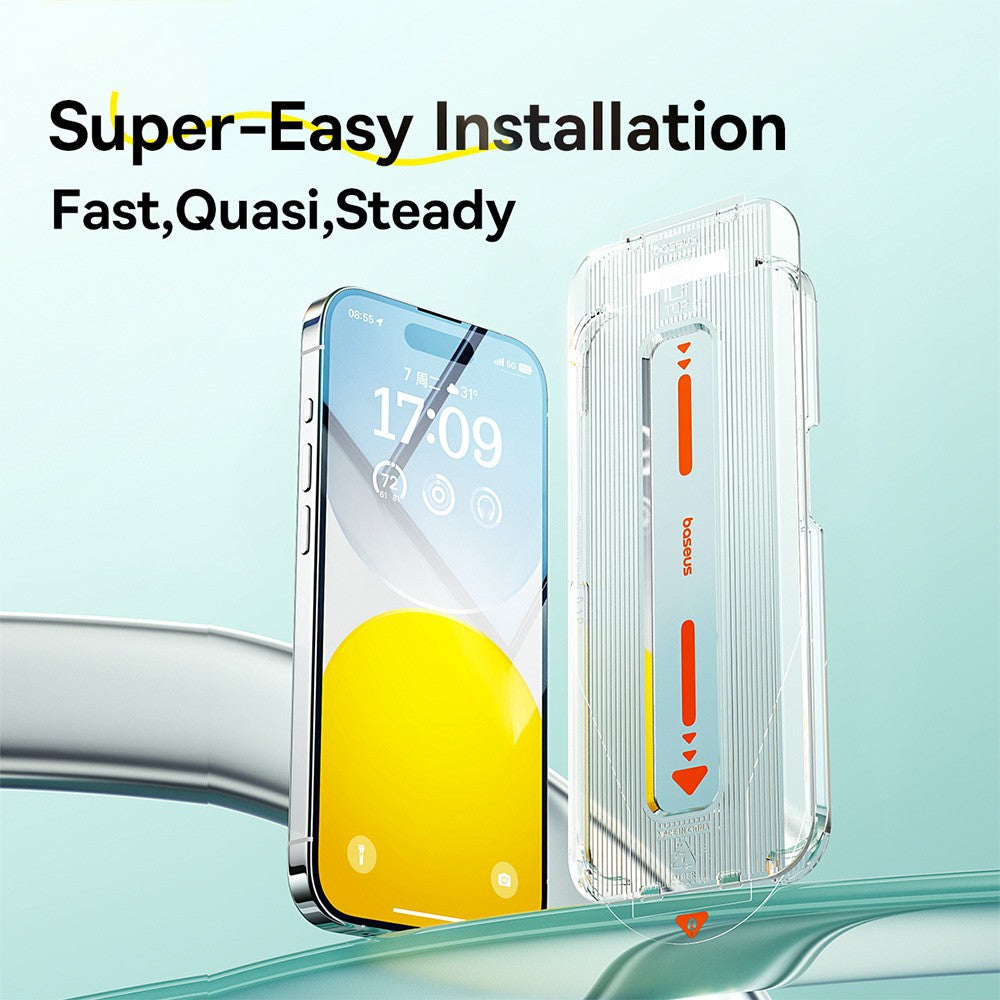 Baseus Sapphire Series HD Tempered Glass Screen Protector (with Dust Filter) for iPhone 15/15 Pro/15 Plus/15Pro Max
