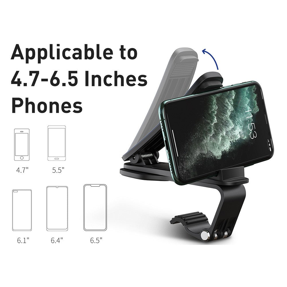 Baseus Big Mouth Pro Bracket Vehicle Mount Clip for Dashboard-Silver