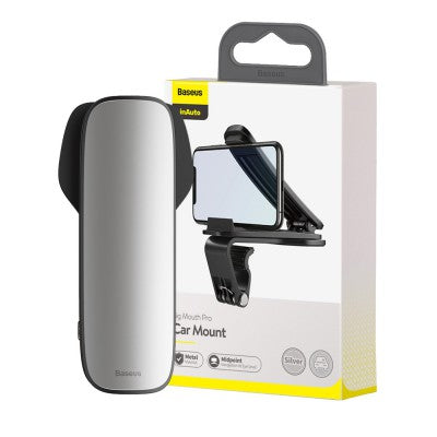 Baseus Big Mouth Pro Bracket Vehicle Mount Clip for Dashboard-Silver