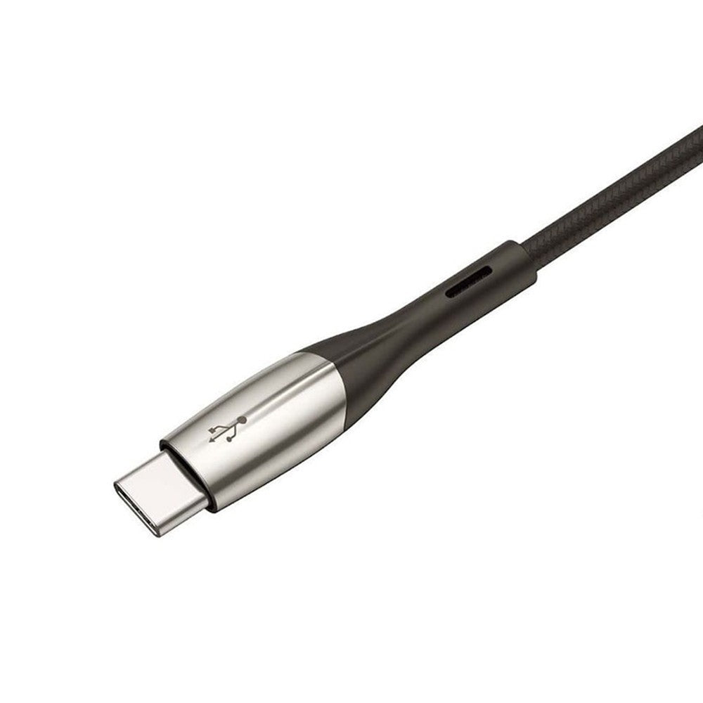 Baseus Horizontal Data Cable (With An Indicator Lamp) USB to Type-C 3A 1M Black Retail Sets (16PCS/Pack)