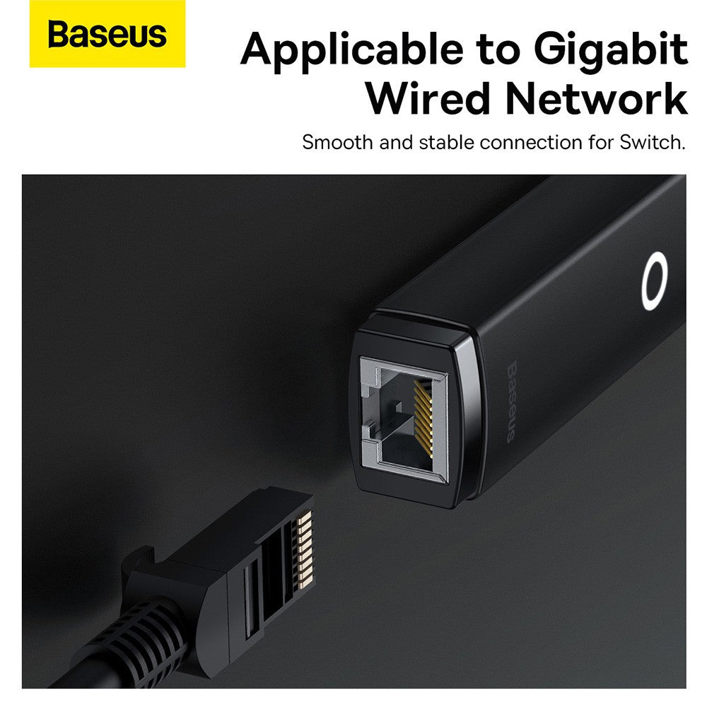 Baseus Lite Series Ethernet Adapter USB-A to RJ45 LAN Port 100Mbps-Black