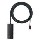 Baseus Lite Series 4-Port Type-C HUB Adapter (Type-C to USB 3.0*4 ) 2m-Black