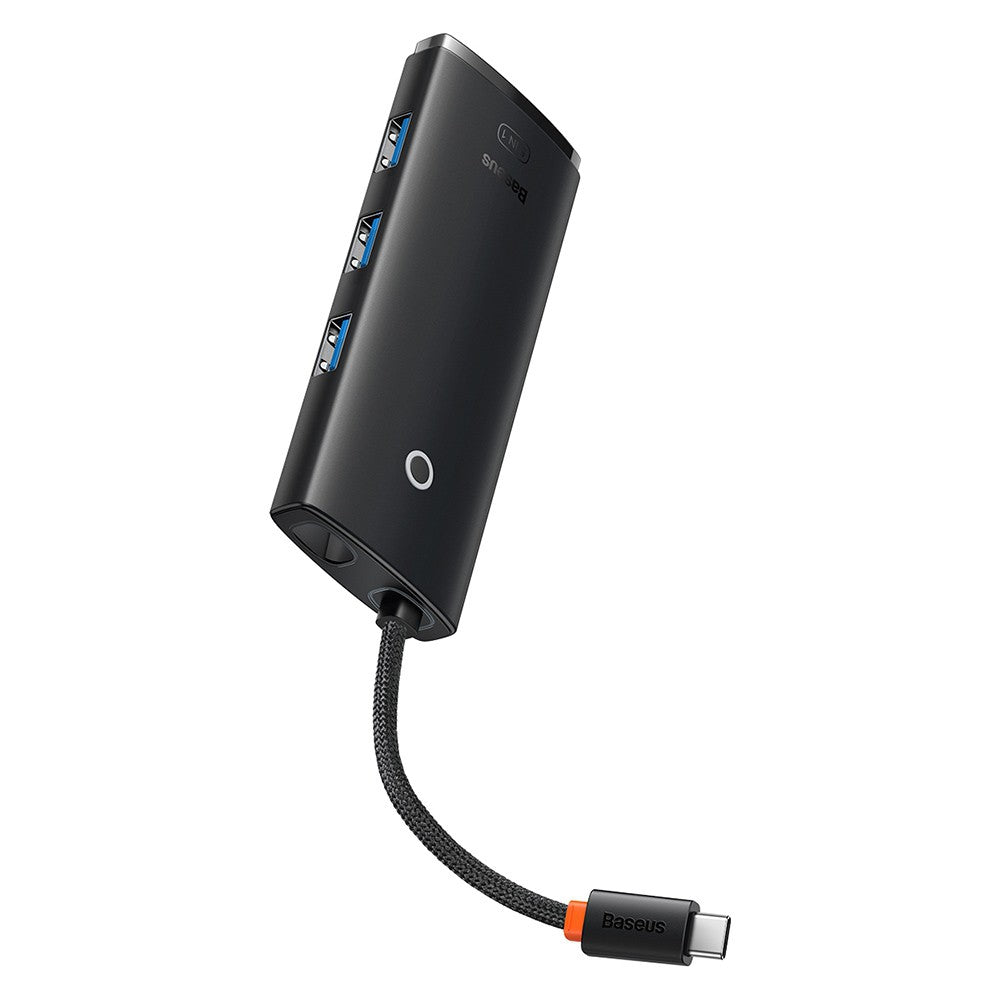 Baseus Lite Series 5-Port Type-C HUB Docking Station (Type-C to HDMI+USB3.0*3+PD)-Black