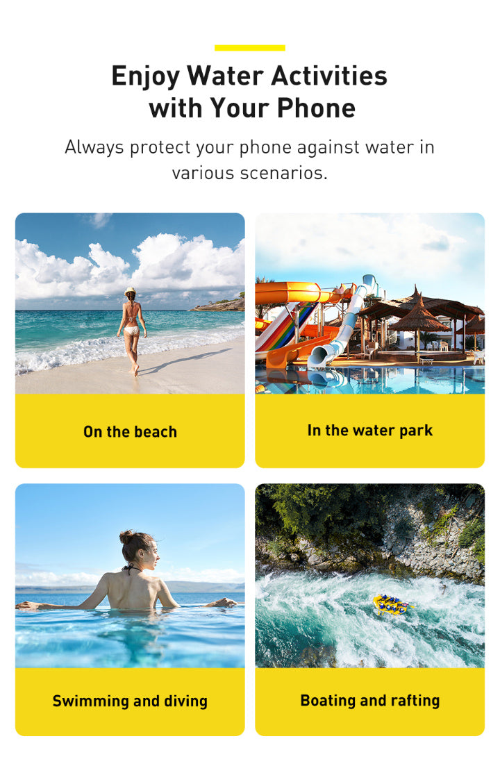 Baseus AquaGlide Waterproof Phone Pouch with Cylindrical Slide