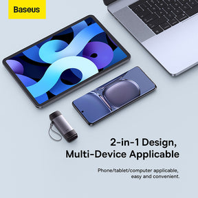Baseus Lite Series USB-A & Type-C  to SD/TF Card Reader  Grey