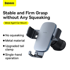 Baseus Metal Agell Gravity Car Mount (Air Outlet Version)