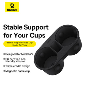 Baseus T-Space Series Cup Holder for Tesla Cluster
