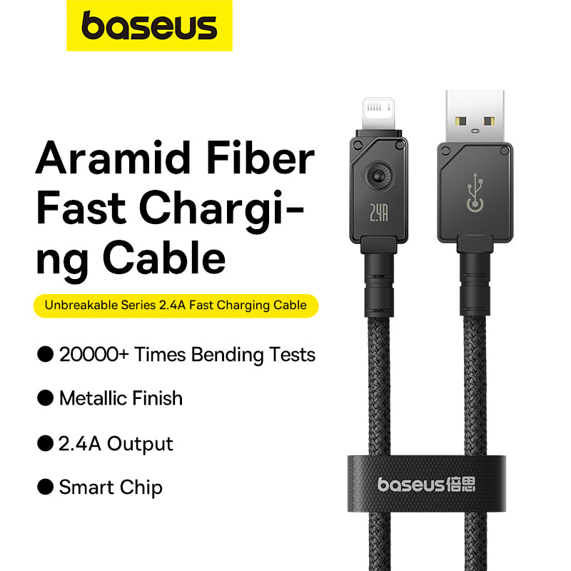 Baseus Unbreakable Fast Charging Cable USB to iP 2.4A