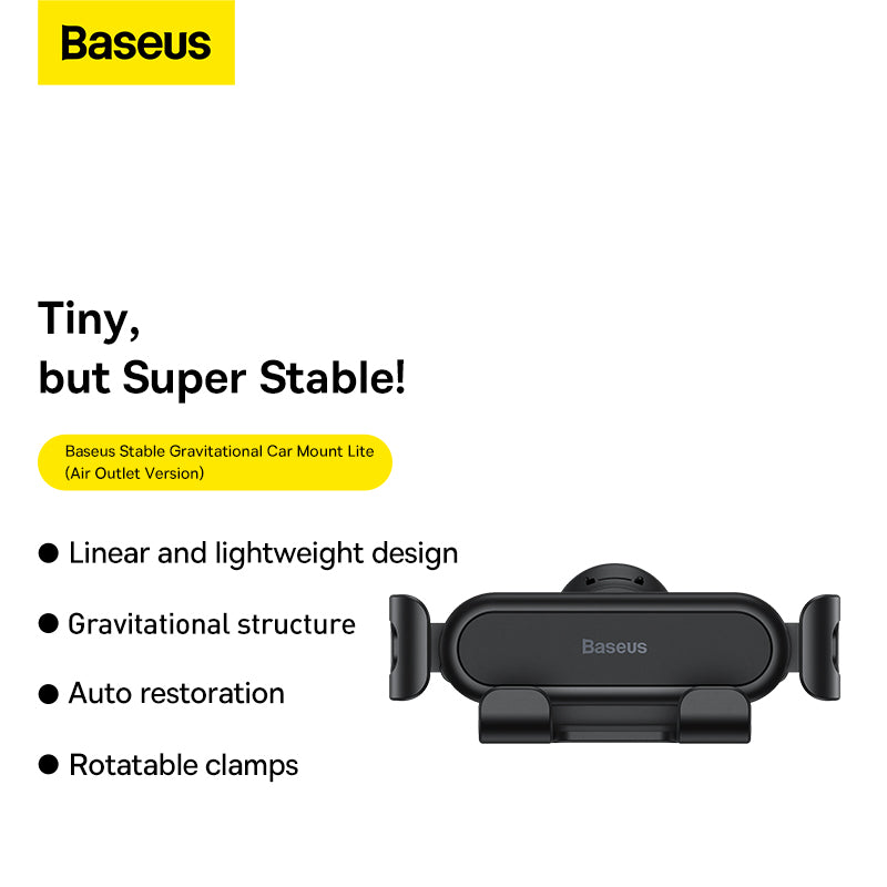 Baseus Stable Gravitational Car Mount Lite (Air Outlet Version)
