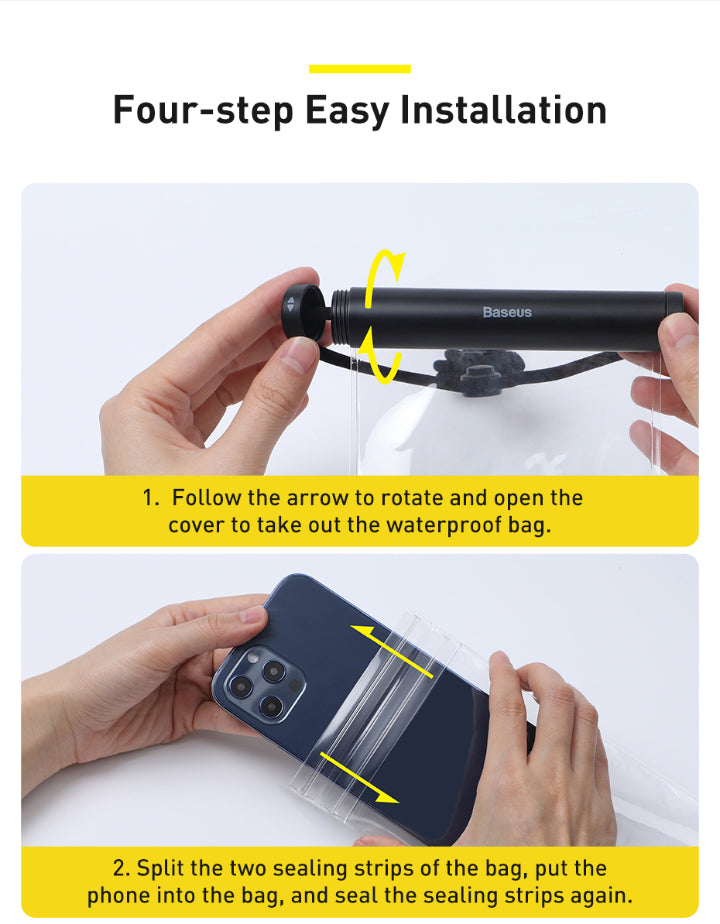Baseus AquaGlide Waterproof Phone Pouch with Cylindrical Slide