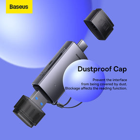 Baseus Lite Series USB-A & Type-C  to SD/TF Card Reader  Grey