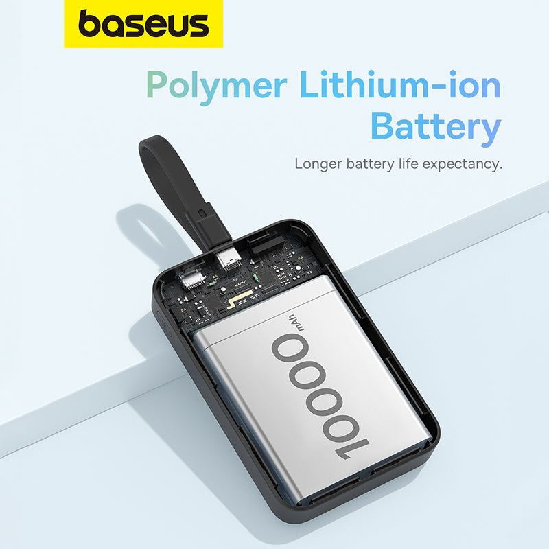 Baseus Magnetic Mini Power Bank 10000mAh 20W with Built-in Lighting Cable