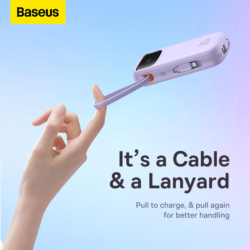 Baseus Qpow2 Dual-Cable Digital Display Fast Charge Power Bank 10000mAh 22.5W