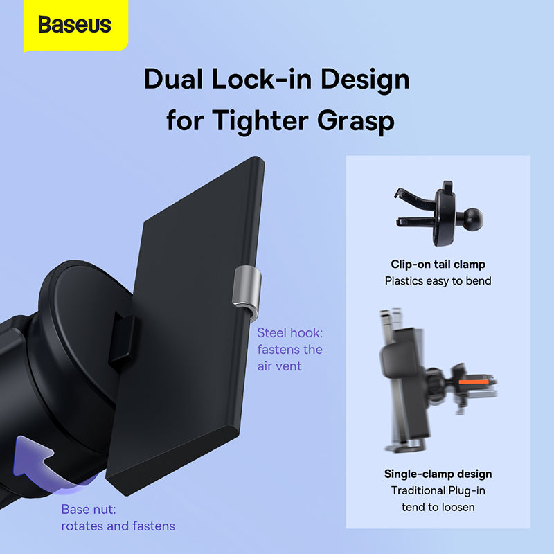 Baseus Metal Agell Gravity Car Mount (Air Outlet Version)