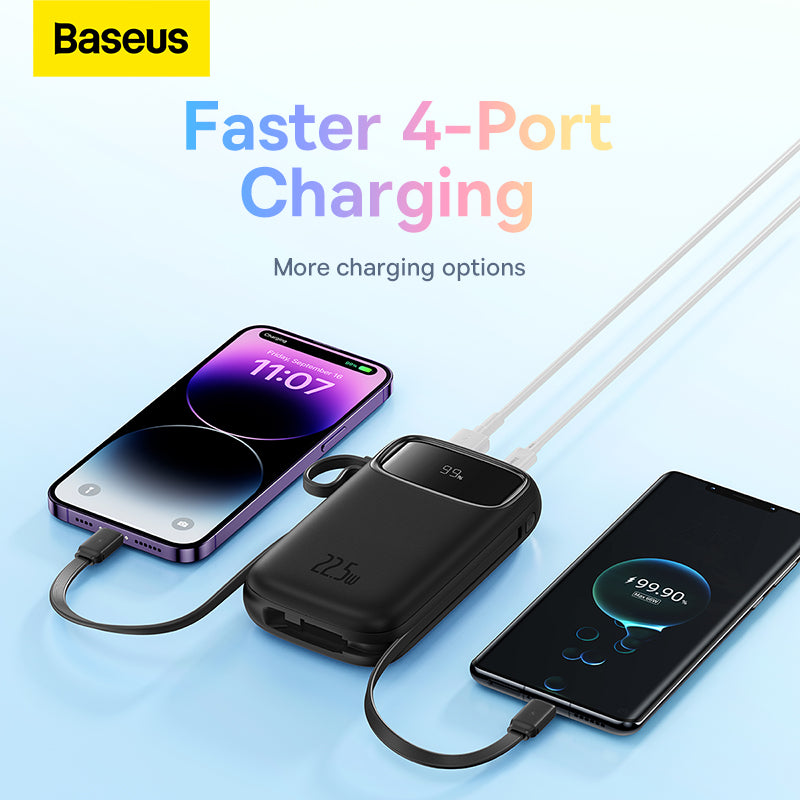 Baseus Qpow2 Dual-Cable Digital Display Fast Charge Power Bank 20000mAh 22.5W