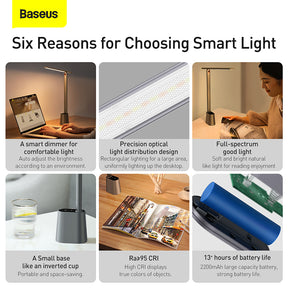 Baseus Smart Eye Series Charging Folding Reading Desk Lamp (Smart Light )