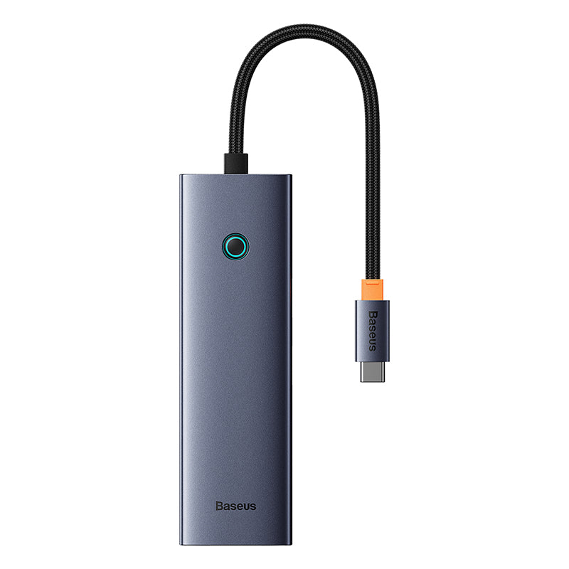 OS-Baseus UltraJoy Series 7-Port HUB Docking Station Space Grey Type-C to HDMI4K@60Hz*1+USB3.0*2+PD*1+RJ45*1+SD/TF3.0*1