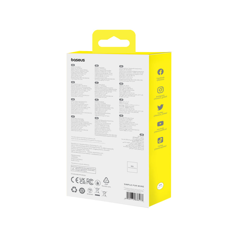 Baseus Magnetic Mini Air  Wireless Fast Charge Power Bank 10000mAh 20W