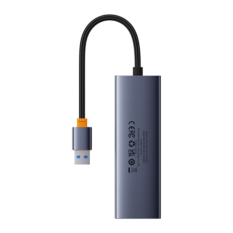Baseus Flite Series 4-Port HUB Docking Station (USB-A to USB3.0*3+RJ45*1)