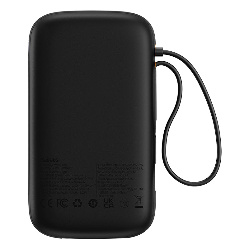 Baseus Qpow2 Dual-Cable Digital Display Fast Charge Power Bank 20000mAh 22.5W