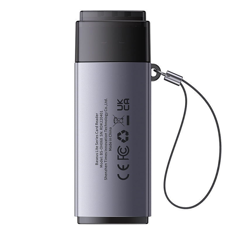 Baseus Lite Series USB-A  to SD/TF Card Reader  Grey