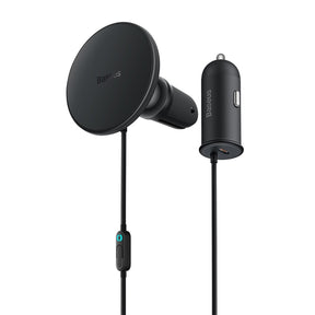 Baseus CW01 Magnetic Wireless Charging Car Mount 40W (Wireless Charging 15W+Tpye-C 25W) Claw Editon Cluster Black