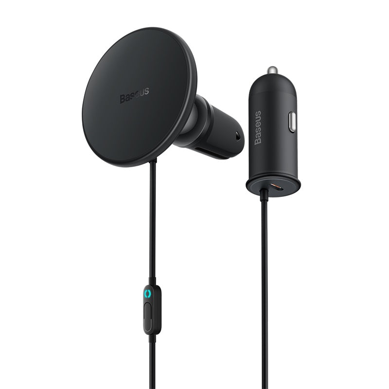 Baseus CW01 Magnetic Wireless Charging Car Mount 40W (Wireless Charging 15W+Tpye-C 25W) Claw Editon Cluster Black