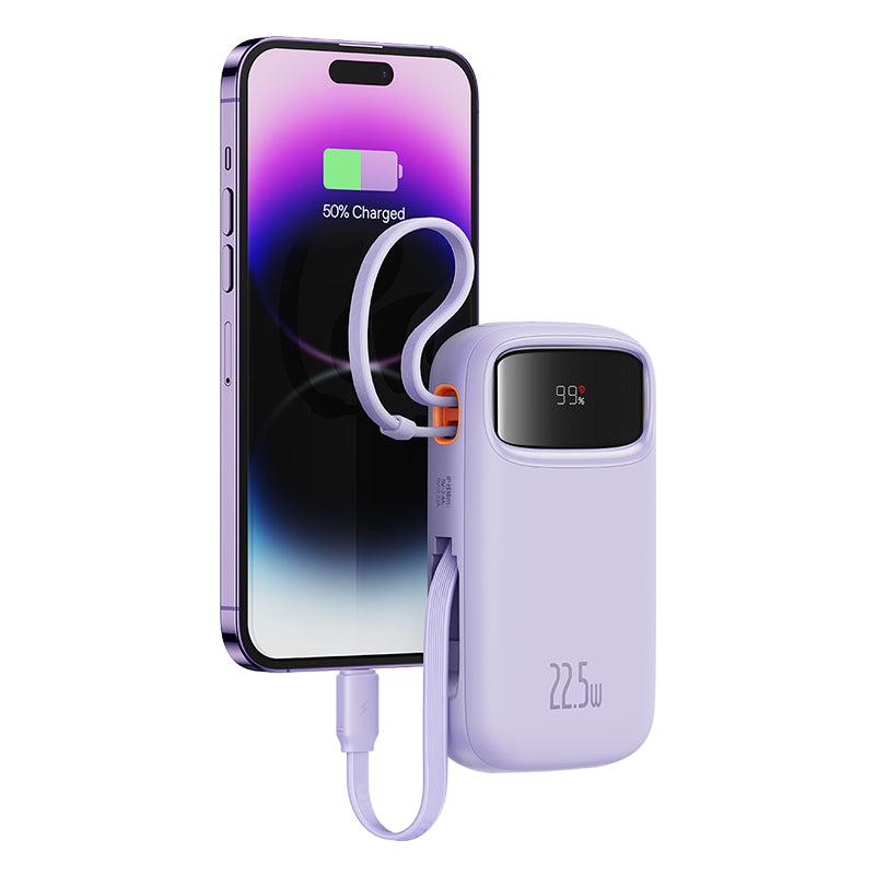 Baseus Qpow2 Dual-Cable Digital Display Fast Charge Power Bank 10000mAh 22.5W
