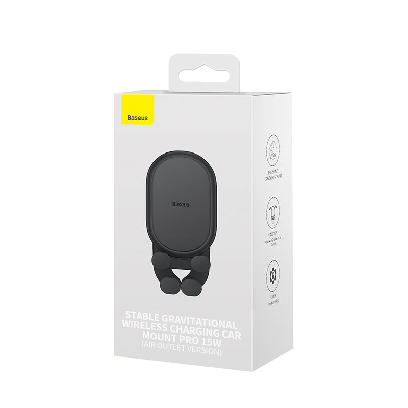 Baseus Stable Gravitational Wireless Charging Car Mount Pro 15W (Air Outlet Version)