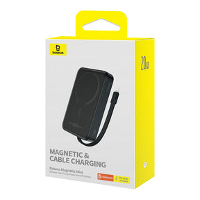 Baseus Magnetic Mini Power Bank 10000mAh 20W with Built-in Lighting Cable