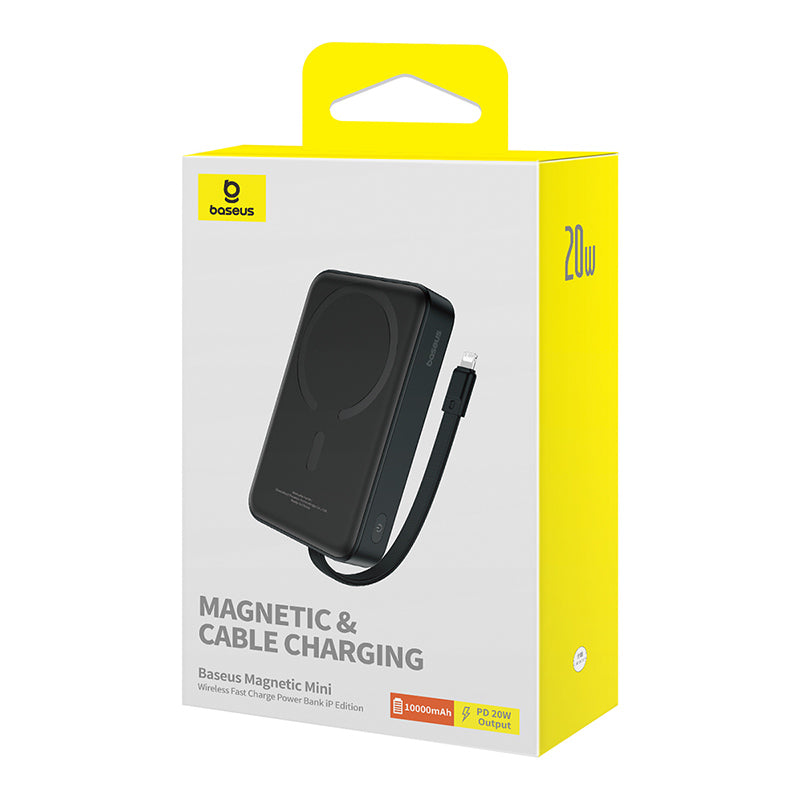 Baseus Magnetic Mini Power Bank 10000mAh 20W with Built-in Lighting Cable