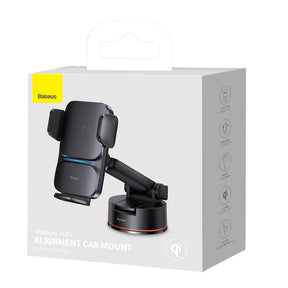 Baseus Wisdom Auto Alignment Car Mount Wireless Charger QI 15W (Suction Base)