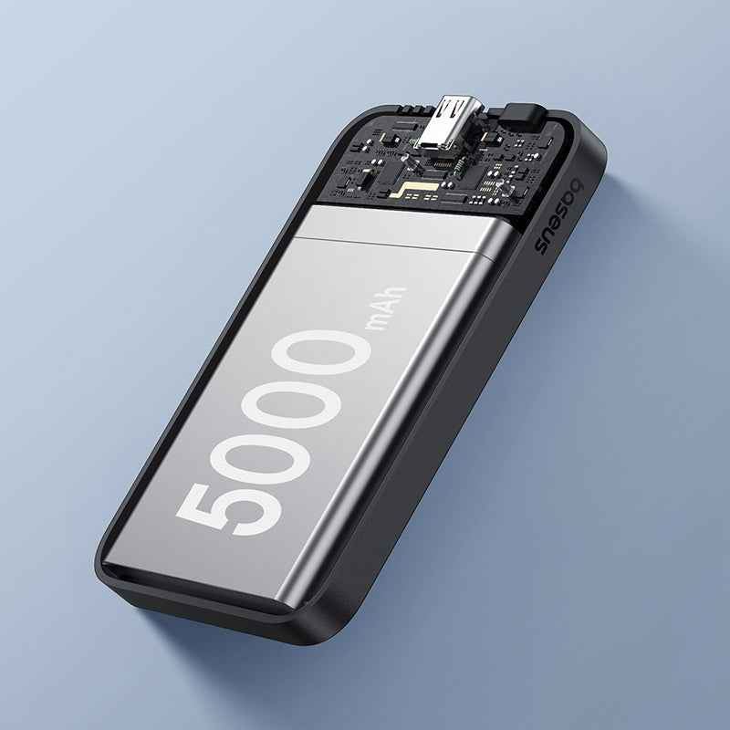 Baseus Magnetic Mini Wireless Fast Charge Power Bank 5000mAh 20W (With Simple Series Charging Cable Type-C to Type-C (20V/3A) 30cm)