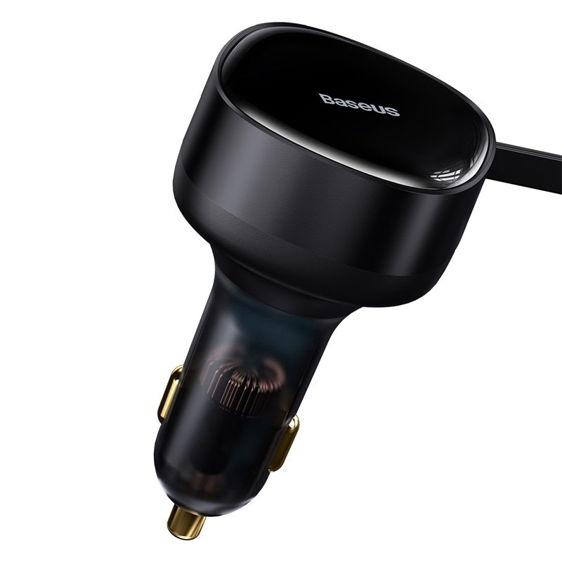 Baseus Enjoyment Retractable 2-in-1 Car Charger C+L 30W