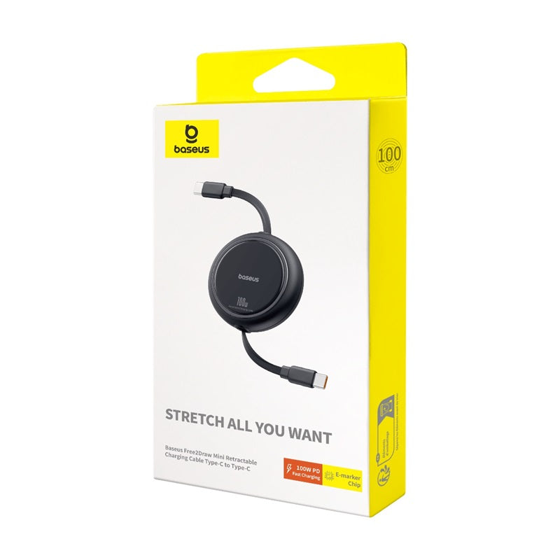 Baseus Free2Draw Mini Retractable Cable Type-C to Type-C 100W
