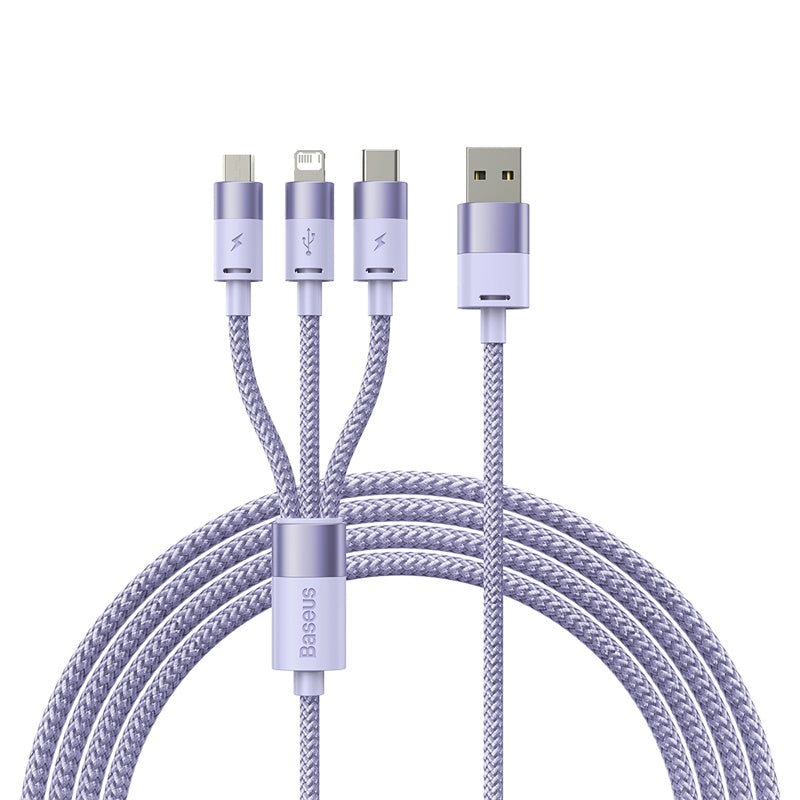 Baseus StarSpeed 1-for-3 Fast Charging Data Cable USB to M+L+C 3.5A 1.2m