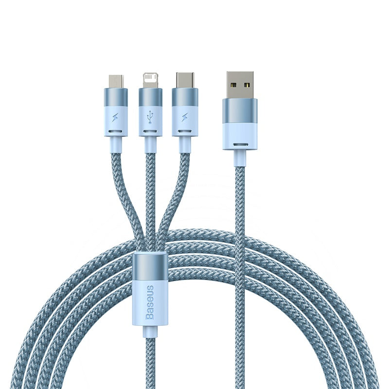 Baseus StarSpeed 1-for-3 Fast Charging Data Cable USB to M+L+C 3.5A 1.2m