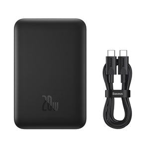Baseus Magnetic Mini Wireless Fast Charge Power Bank 10000mAh 20W（With Baseus Simple wiring Type-C to Type-C 60W（20V/3A）30cm)