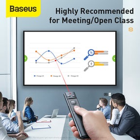 Baseus Orange Dot Wireless Presenter (Red Laser)(Charging) Grey