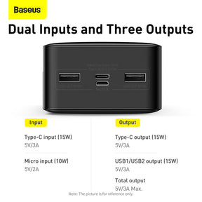 Baseus Bipow Digital Display Power Bank 30000mAh 15W