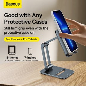 Baseus Desktop Biaxial Foldable Metal Stand (for Tablets) Grey